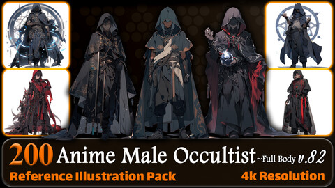 ArtStation - 200 Anime Male Assassin (Full Body) Reference Pack | 4K ...