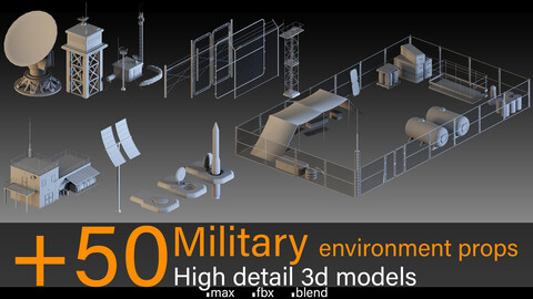 +50- Military environment props