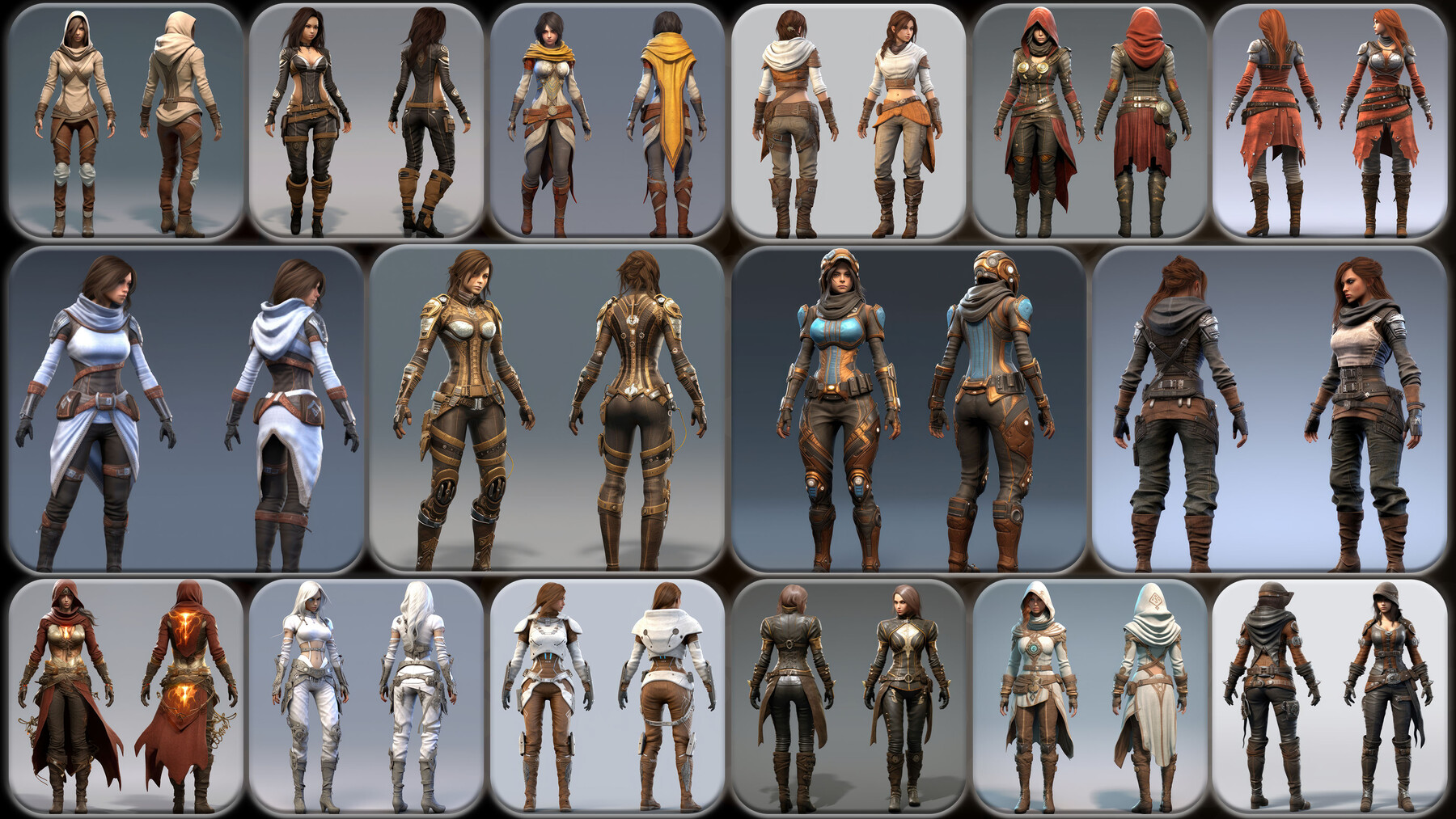 ArtStation - 200 Feminine Chronomancer Outfit Reference Pack | 4K | v ...