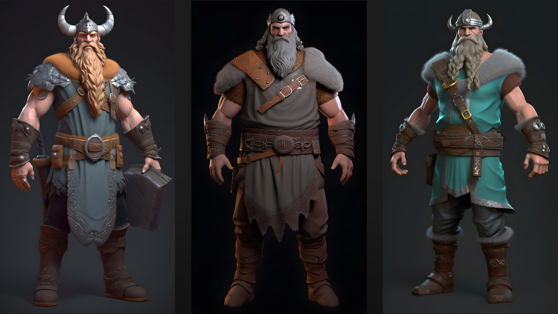 Artstation - +220 Male Viking 