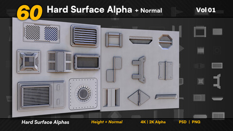 60 Hard-Surface Alpha - VOL 01