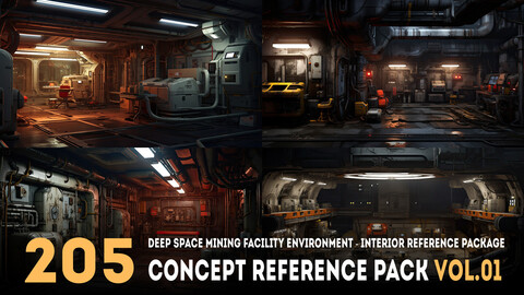 205 arts - Deep Space Mining Facility Environment - Interior Reference Package Vol.01 - More Than 6K Resolution