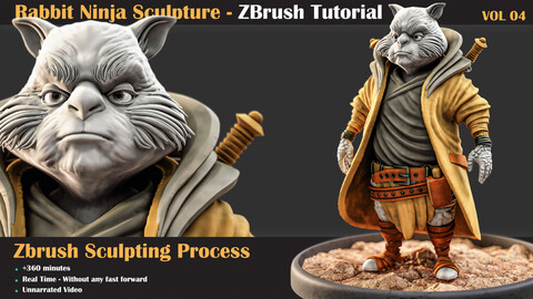 Ninja Rabbit - ZBrush Sculpture Series Vol5