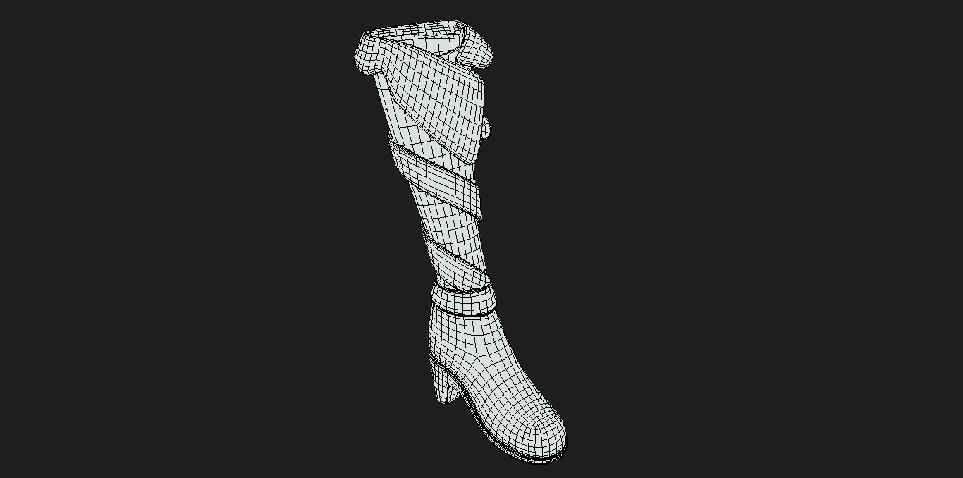 ArtStation - Women's Black Boots | Black Widow | Game Assets