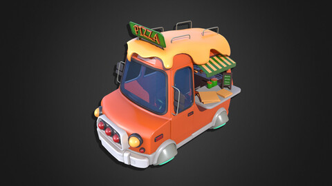 Asset - Cartoons - Food Pizza Truck