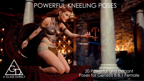 Powerful Kneeling Poses For Genesis 8,8.1 Female