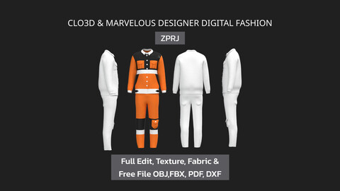 ZPRJ Jacket - CLO3D & Marvelous Designer 3D