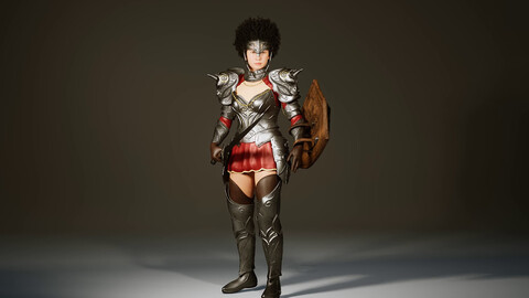 Female Fantasy Armor (for UE5 Metahuman)