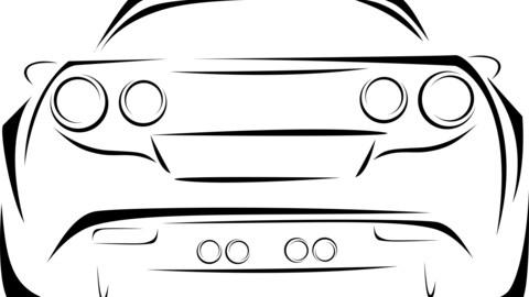 Vector Stylized Car Back