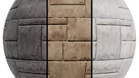 FB619 stone Facade coverings | 3MAT | PBR | Seamless