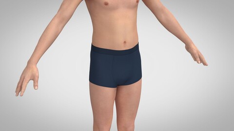 Men Underpants, Marvelous Designer, Clo +obj, fbx