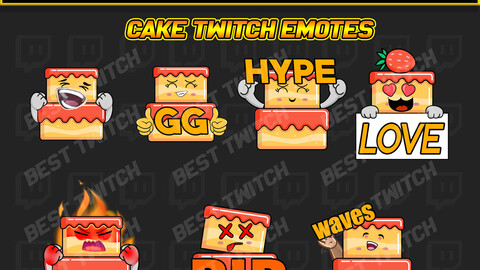 Cake emotes discord and twitch channel