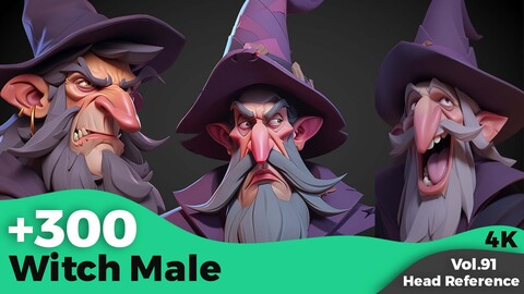 +300 Witch Male Head Reference(4k)