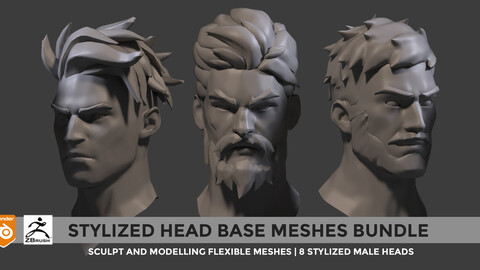 Stylized Heads v1 | Blender | Zbrush | FBX