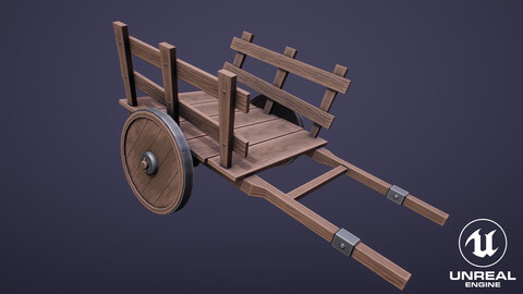 Stylized Wooden Wagon