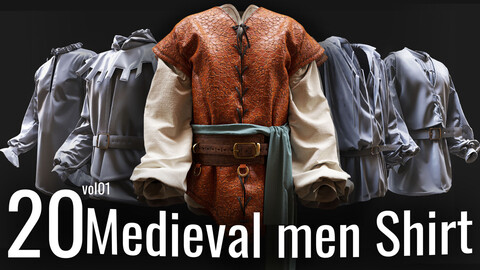 20 Medieval man Shirt -VOL 01 + video Tutorial