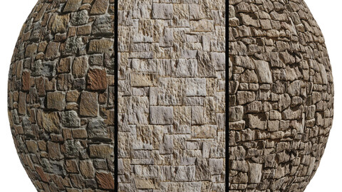 FB633 Ledgestone covering | 3MAT | PBR | Seamless