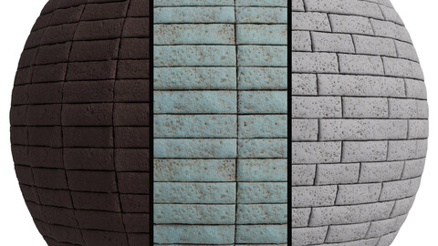 FB634 Brick Field Tile(Arto Glazed Brick) | 3MAT | PBR | Seamless