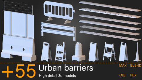 +55-Urban barriers-Kitbash -vol.02