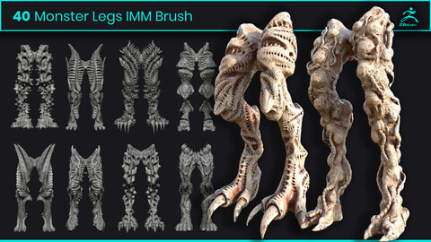 40 Monster Legs & Blendshapes IMM Brush