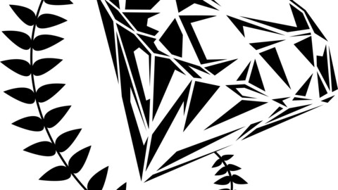 Stylized vector image of the diamond