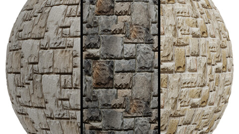 FB644 Tudor Limestone Stone covering | 3MAT | 4k | seamless | PBR