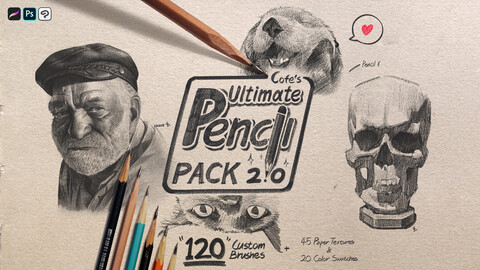 COFE's Ultimate Pencil Pack | Collection 2.0 | Procreate, Photoshop, Clip Studio
