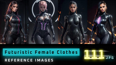 111 Futuristic Female Clothes - Character References V1