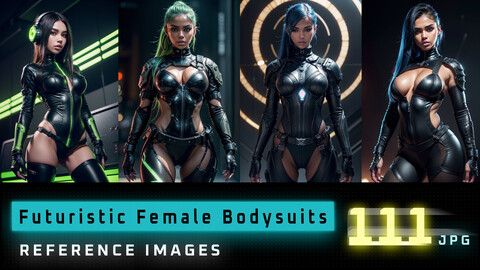 111 Futuristic Female Bodysuits - Character References V1