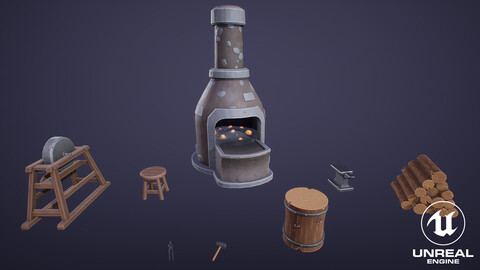 Stylized Blacksmith Tools