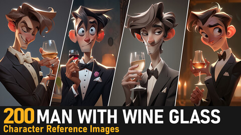 Man With Wine Glass | 4K Reference Images