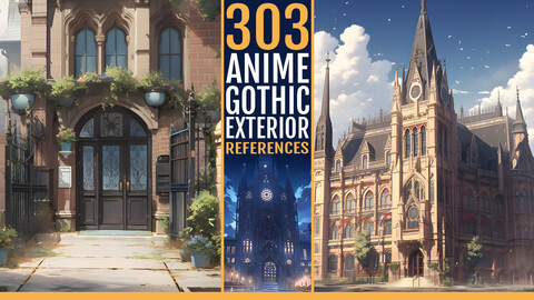 303 Anime Gothic Exterior Environment