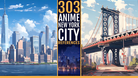 303 New York City in Anime Style