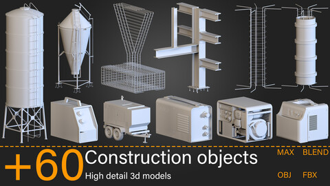 +60-Construction objects-Kitbash -vol.01