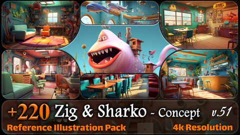220 Zig and Sharko Concept Reference Pack | 4K | v.51
