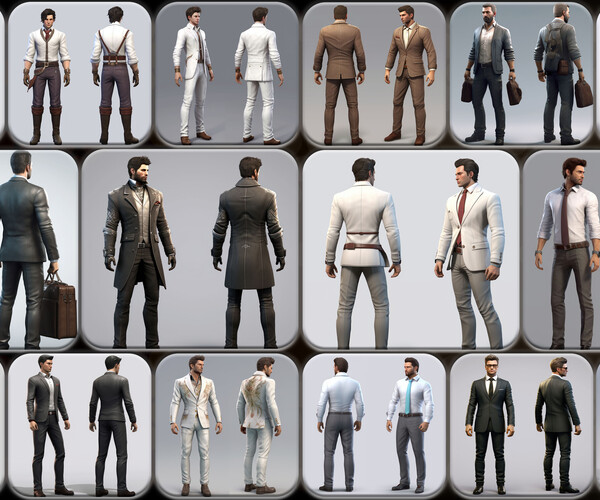 ArtStation - 200 Masculine Diplomat Outfit Reference Pack | 4K | v.187 ...