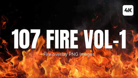 107 Fire Overlay PNG Images VOL-1 | 4K |