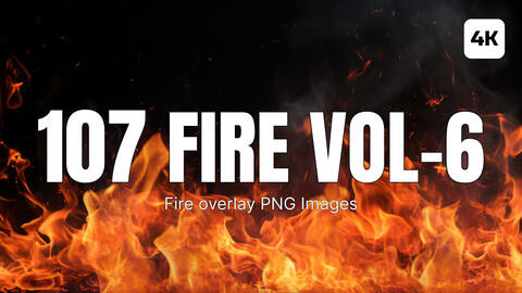 107 Fire Overlay PNG Images VOL-6 | 4K |