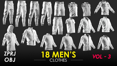 18 Men's Clothes Pack - VOL 3 - Marvelous / CLO Project file