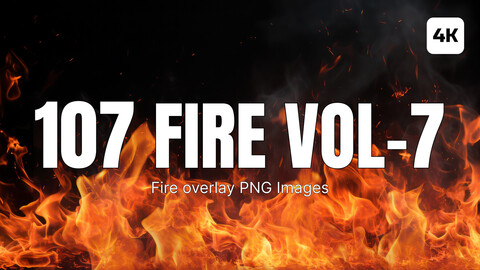 107 Fire Overlay PNG Images VOL-7 | 4K |