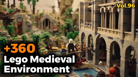 +360 Lego Medieval Environment Concept (4k) | Vol_96