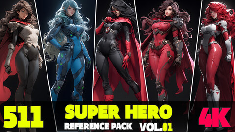 511 4K Super Hero Reference Pack Vol.01