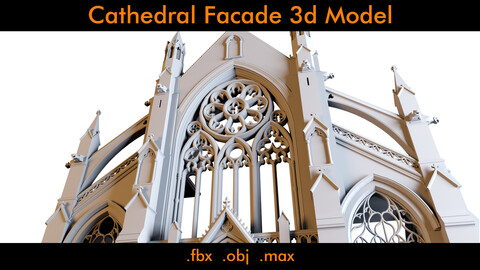 Cathedral Facade- 3d Model