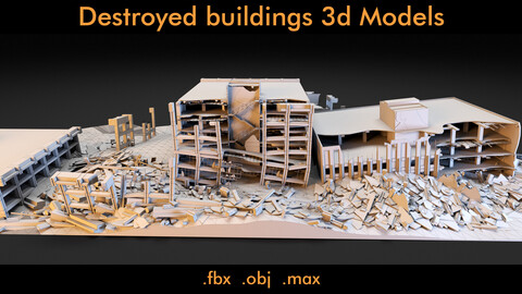 Destroyed Buildings- 3d Model