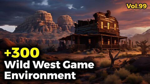 +300 Wild West Game Environment Concept (4k) | Vol_99