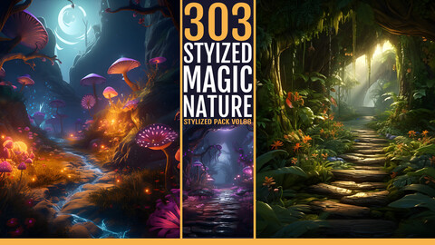 303 Stylized Magic Nature Environment VOL88