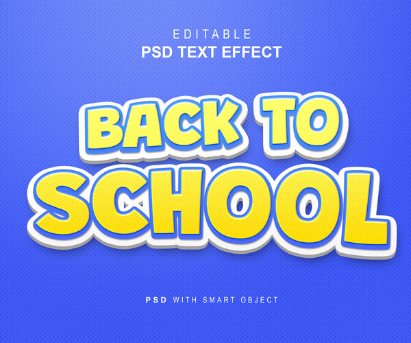 ArtStation - 3D Back To School. PSD fully editable text effect. Layer ...