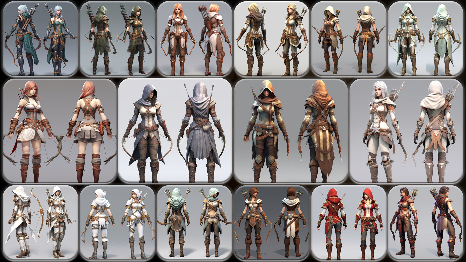 ArtStation - 200 Feminine Arcane Archer Outfit Reference Pack | 4K | v ...