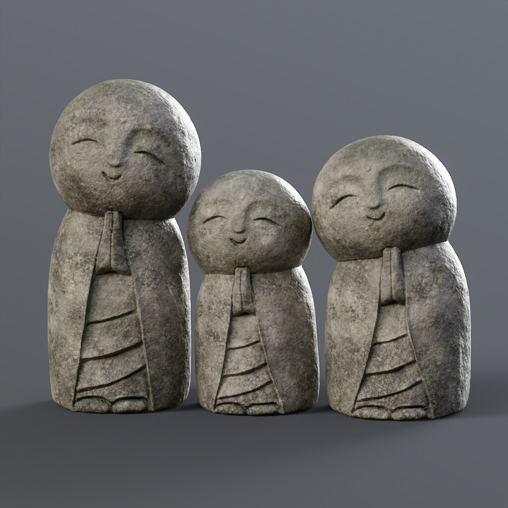 Artstation Ojizo Sama Statue Resources