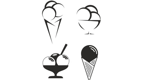 ice cream icon set